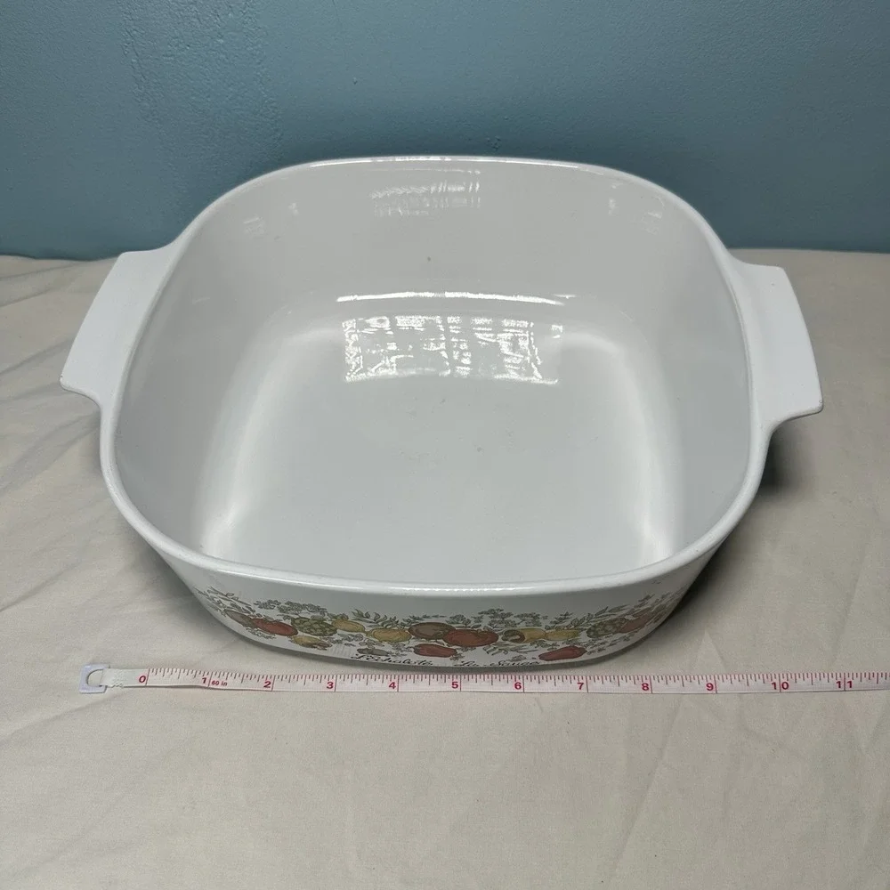 Vintage Corning Ware Spice of Life 4 Quart Casserole Dish A-48-B Lid P-12-C
